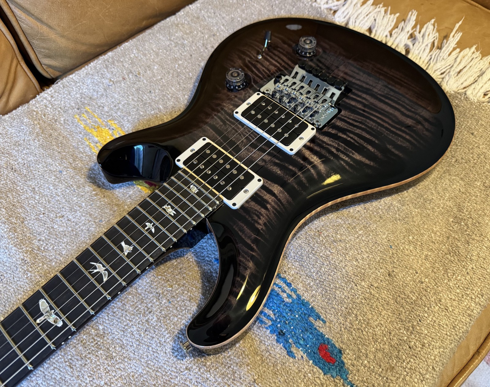 2023 PRS Custom 24 10 Top Floyd Rose – Purple Mist – Ebony Fretboard