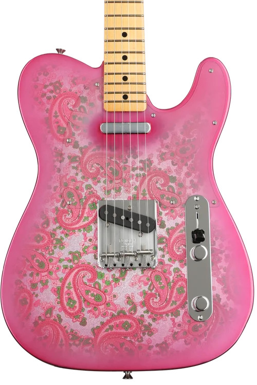 Fender Custom Shop Vintage Custom ’68 Paisley Telecaster Electric Guitar – Pink