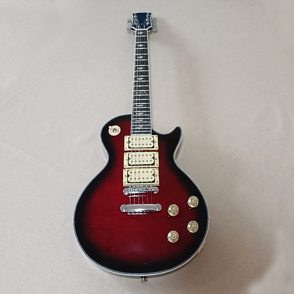 Brown Red Six String Electric Guitar Mahogany Body Humbucker Pickup Set In Neck