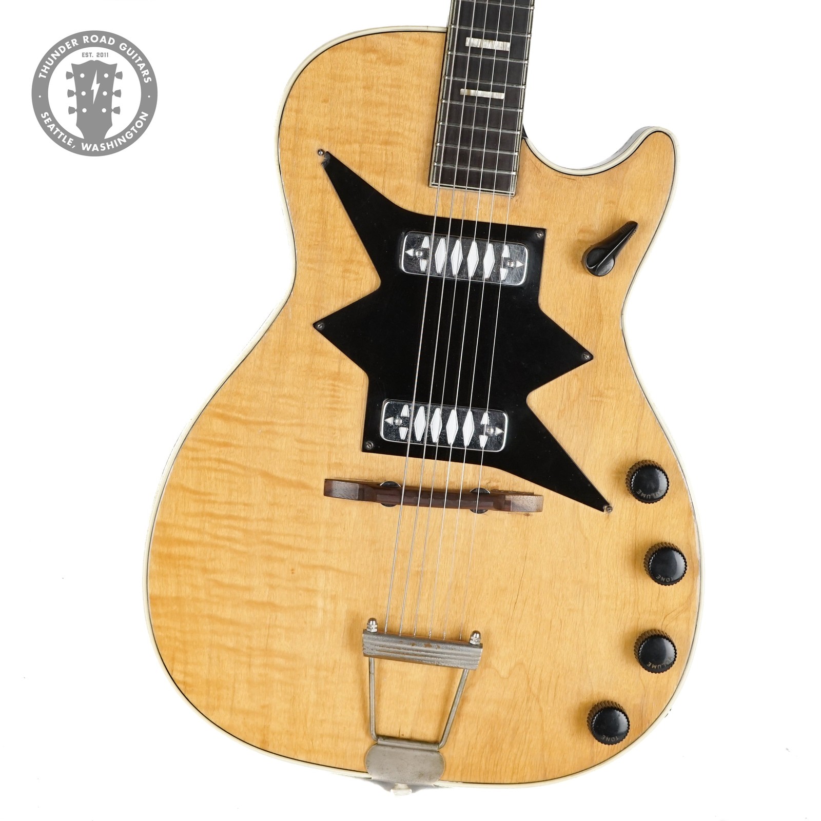 1950’s Harmony Roy Smeck Stratotone H7208 Natural w/ Black Back & Sides