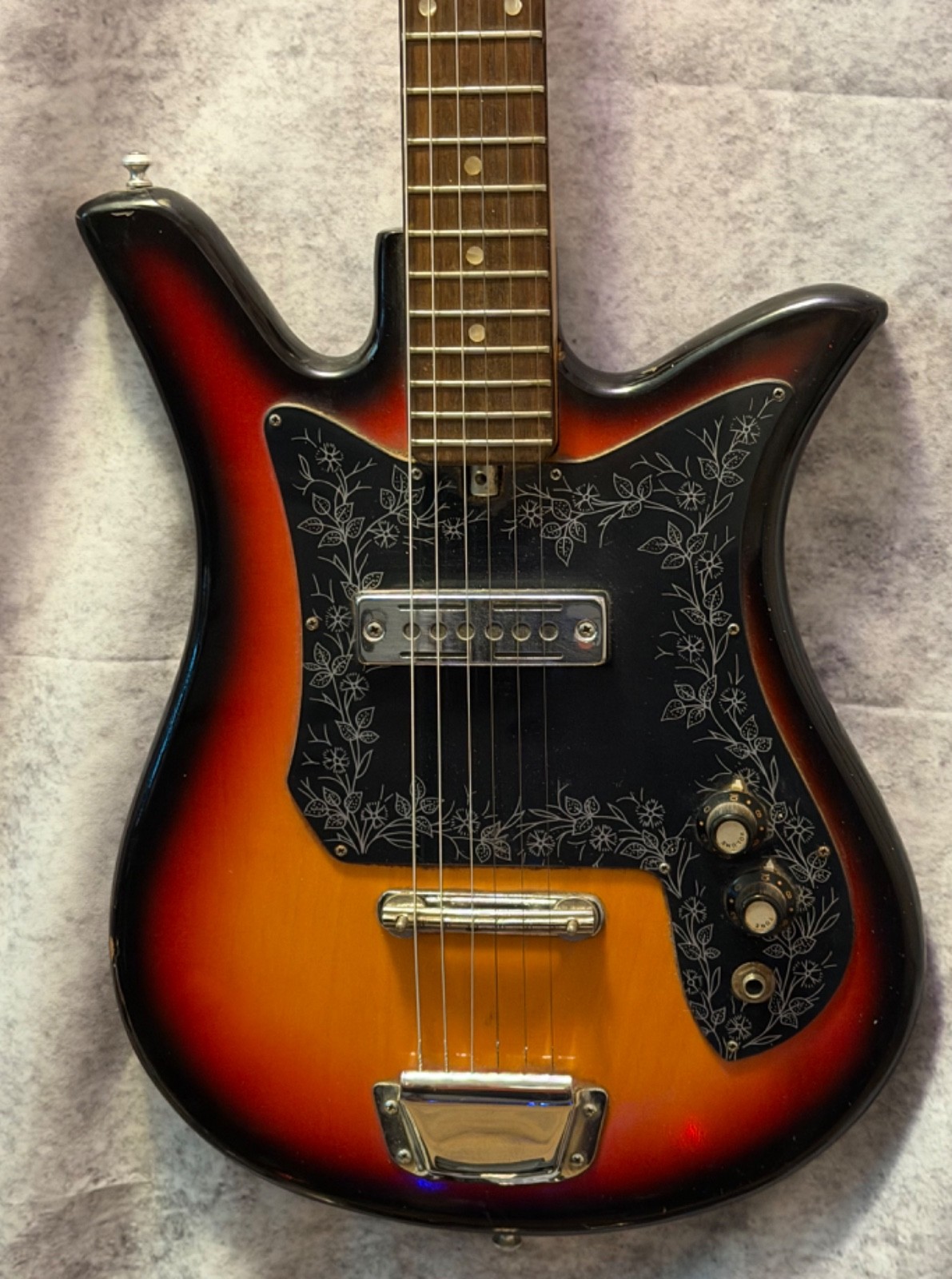 Vintage Teisco Del Ray ET-110 Tulip Electric Guitar Late 60’s See Video