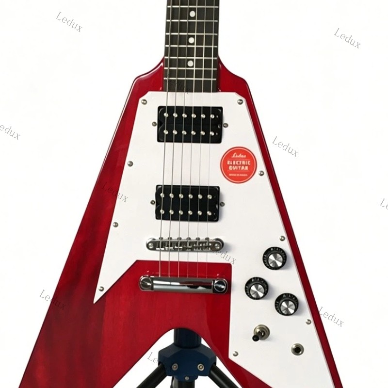 New Apple Red Electric Guitar Solid Body Custom Fly H-H Pickups Fixed Bridge