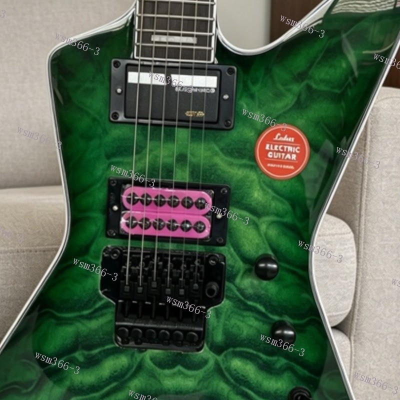 Ledux E-1 Solid Electric Guitar Quilted Maple Top Stainless Rounded Fret Edge