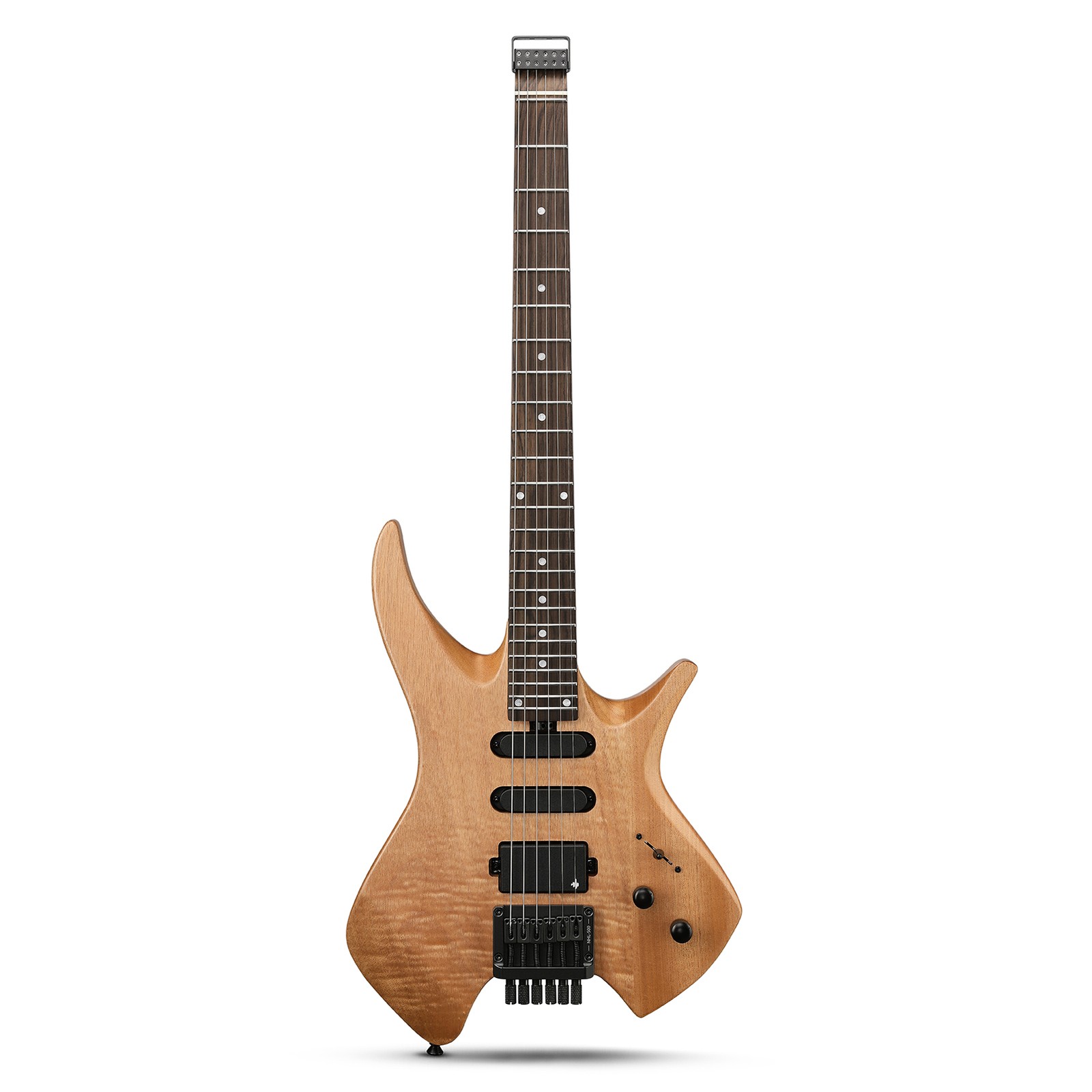 🎸 Donner HLX-500 Headless Electric Guitar HSS Pickups + Gig Bag Strap | Natural