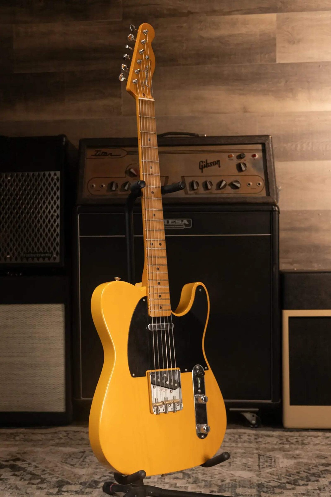 Fender 75th Anniversary Vintera Road Worn 1951 Telecaster Electric Guitar – Butt