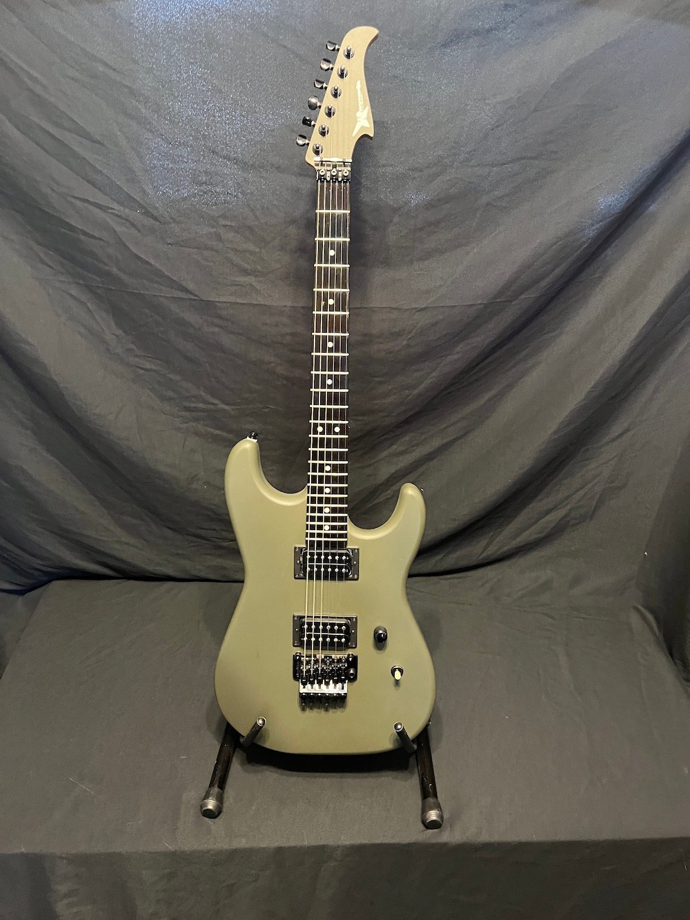 Wayne Charvel Rock Legend Guitar in Army Green H/H-Floyd Rose-W/OHSC