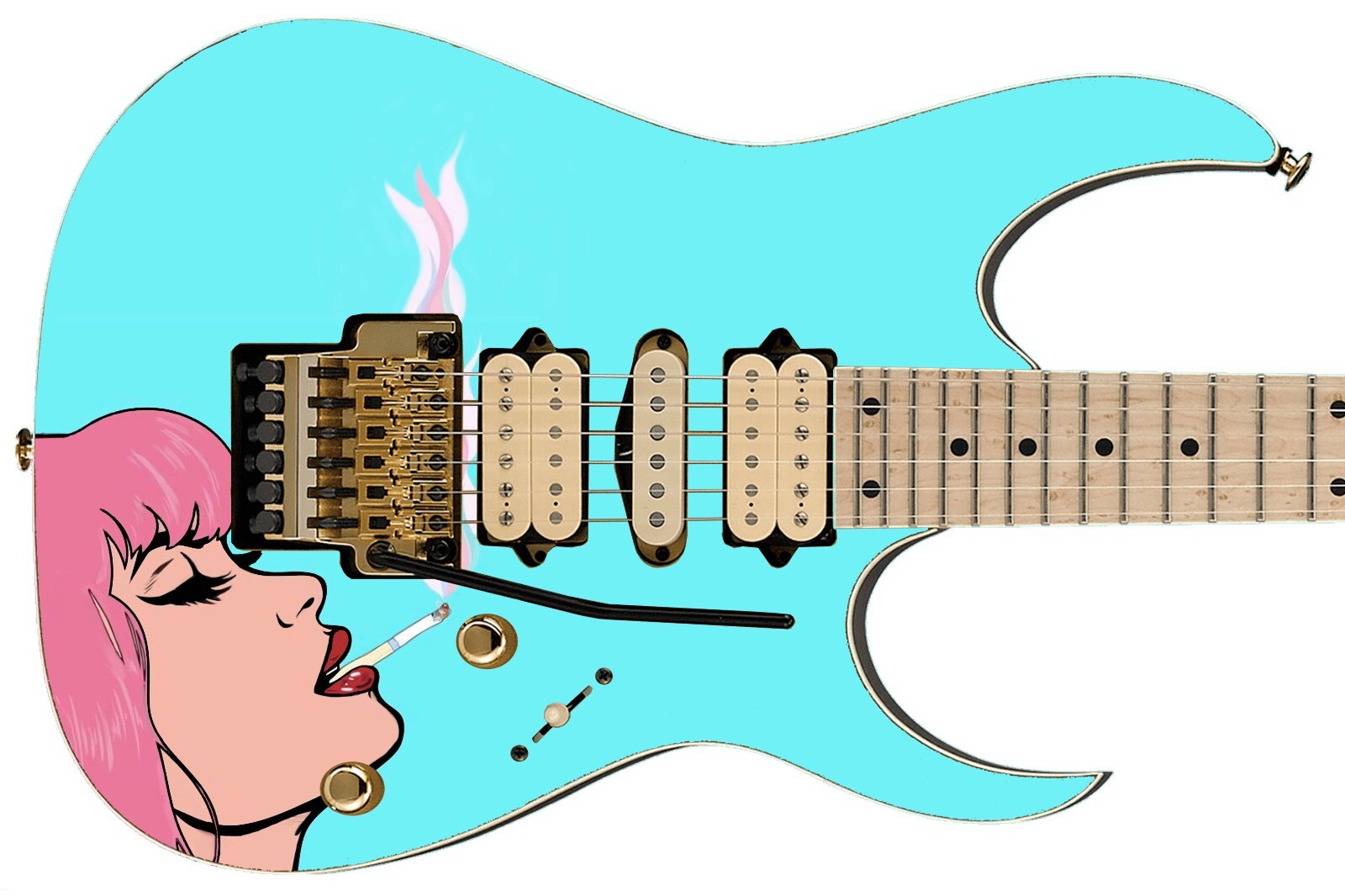 Guitar Skin Wrap Axe Re-Skin Pop Rock Backstage Bella Groupie Girl – 1214
