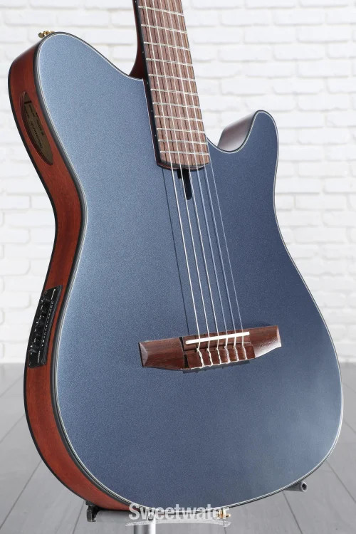 Ibanez FRH10N Thinline Nylon Acoustic-electric Guitar – Indigo Blue Metallic