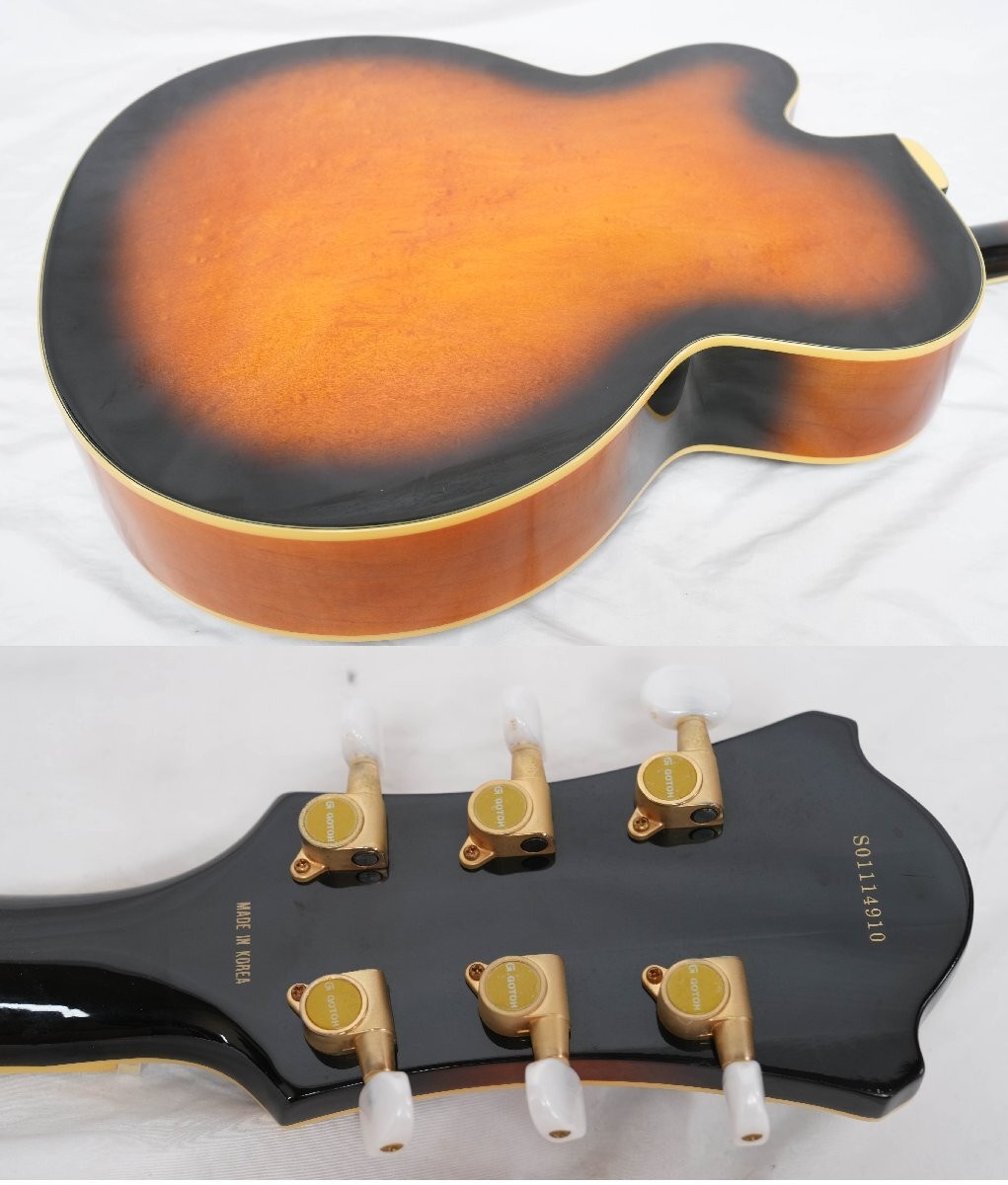 Electric Guitar Aria Pro II FA-71 BS Jazz Sunburst Made in Korea S/N S01114910