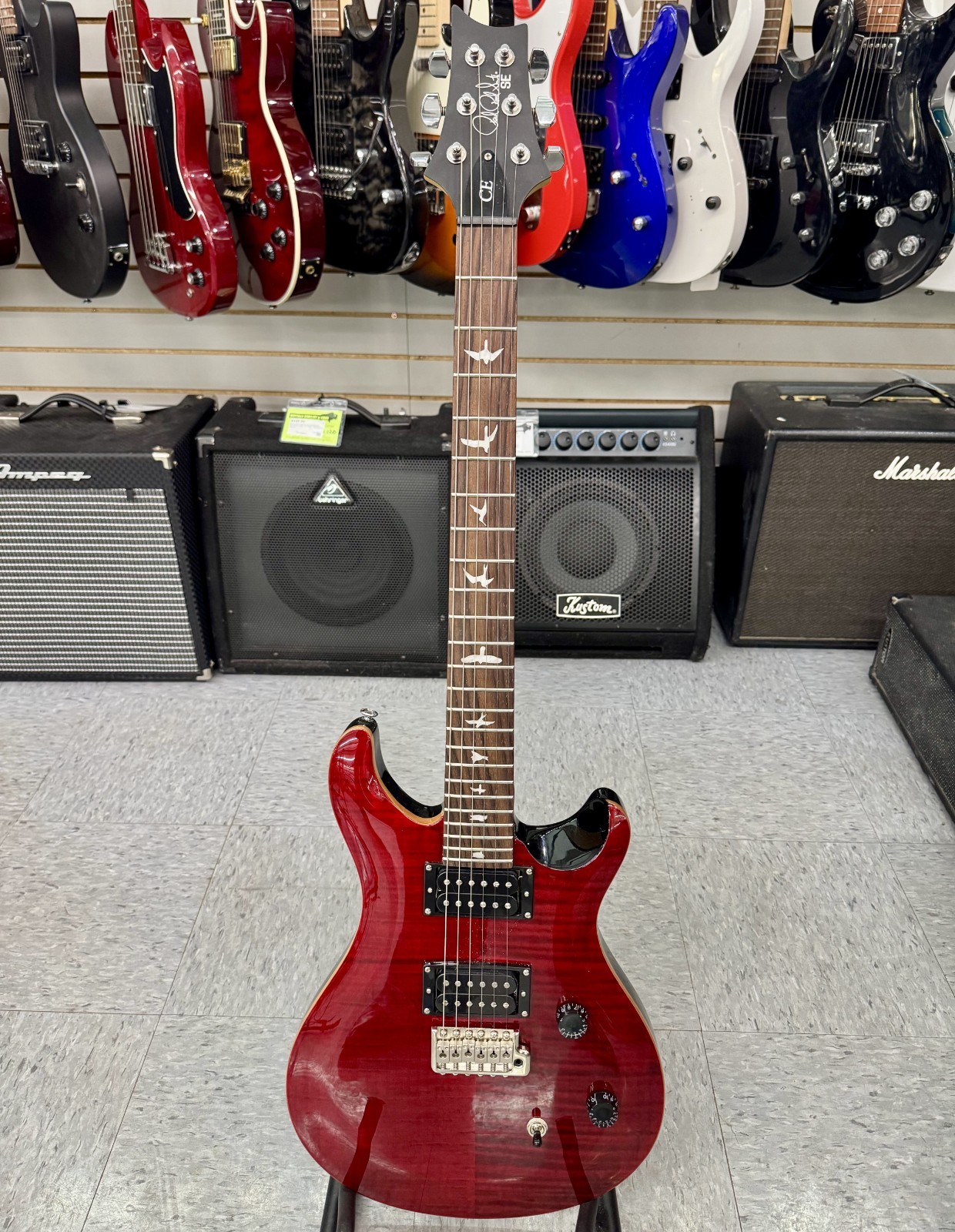 PRS Paul Reed Smith SE CE 24 Electric Guitar Black Cherry