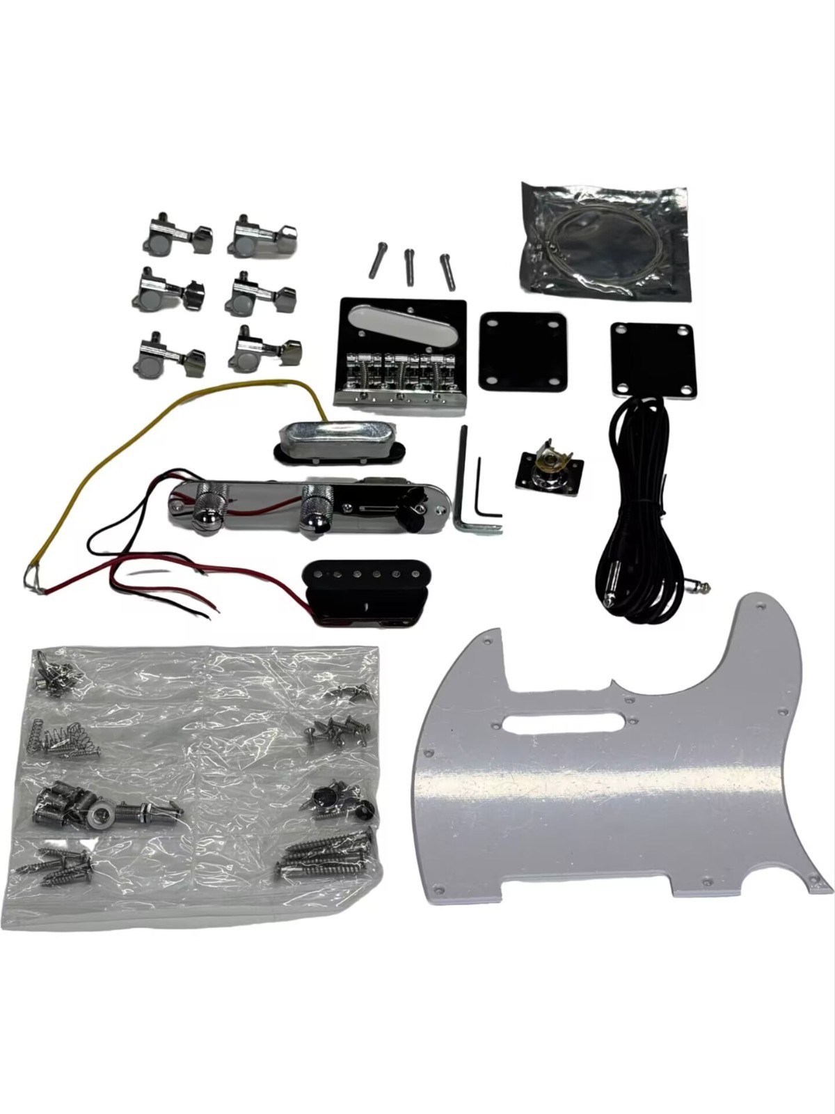 Unfinished DIY Electric Guitar Kit Maple Neck Paulownia Body, Amp Not Included