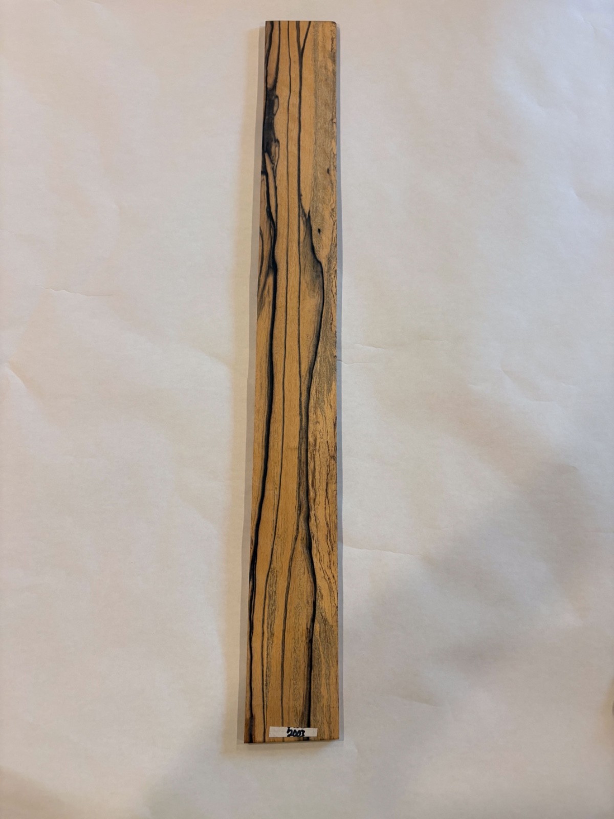 GUITAR FRETBOARD, PALEMOON, BLACK AND WHITE EBONY 24X2 5/8X.238 #2003