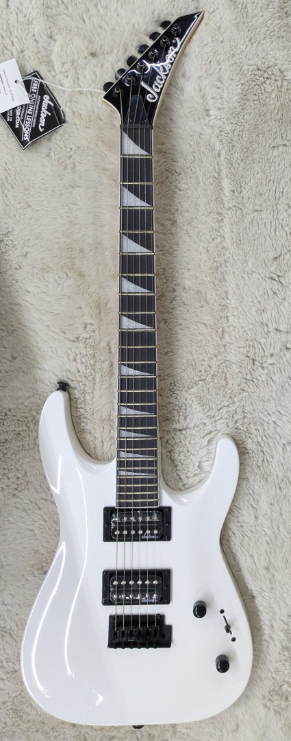 Jackson JS22 Dinky DKA Arch Top Electric Guitar Snow White, Maple Neck – Demo