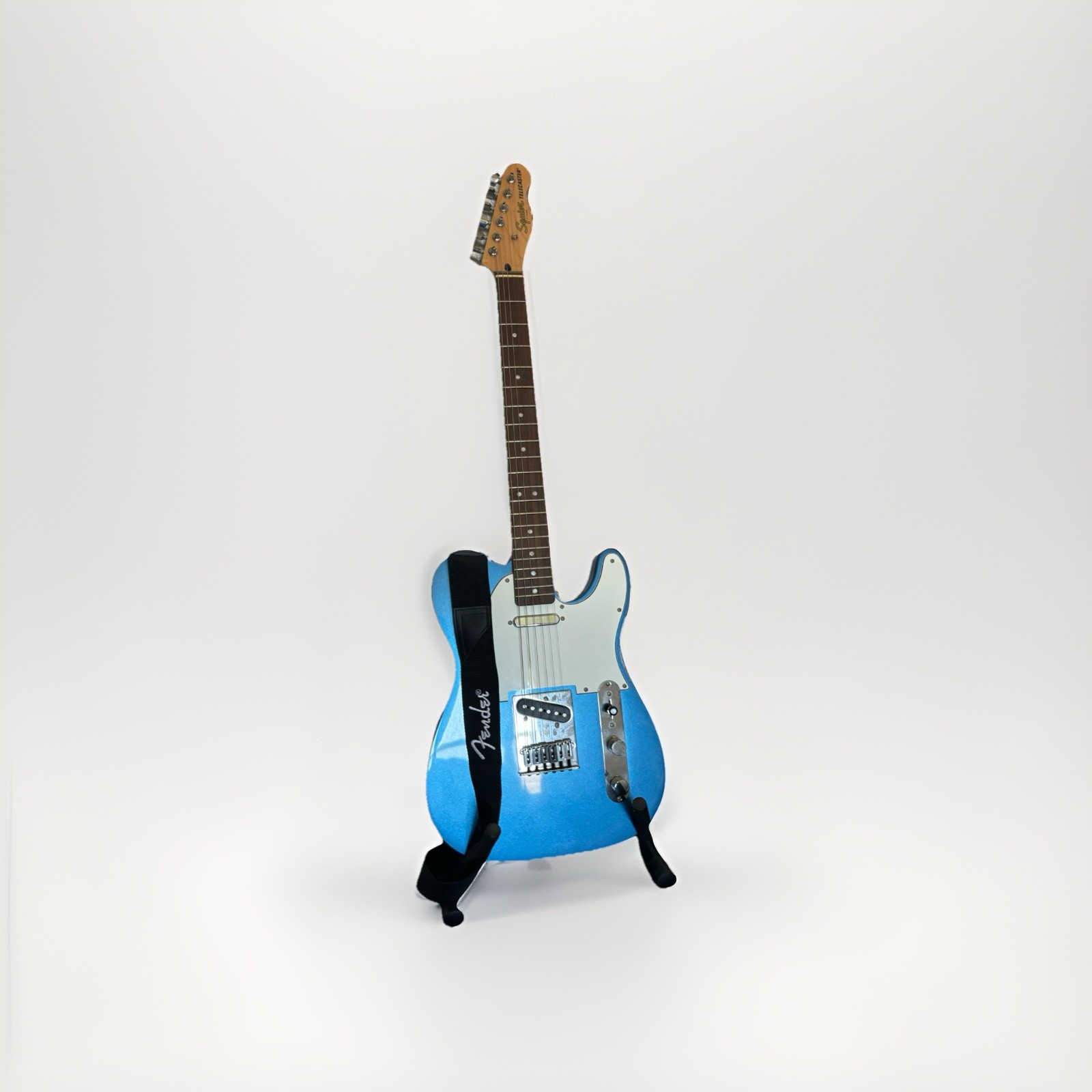Fender Blue Electric Guitar Right-Handed w/ Amplifier, Cable, Strap
