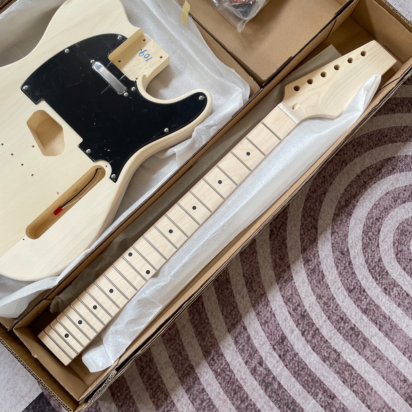 DIY Electric 6 strings TL unfinished guitar kits with Hardware