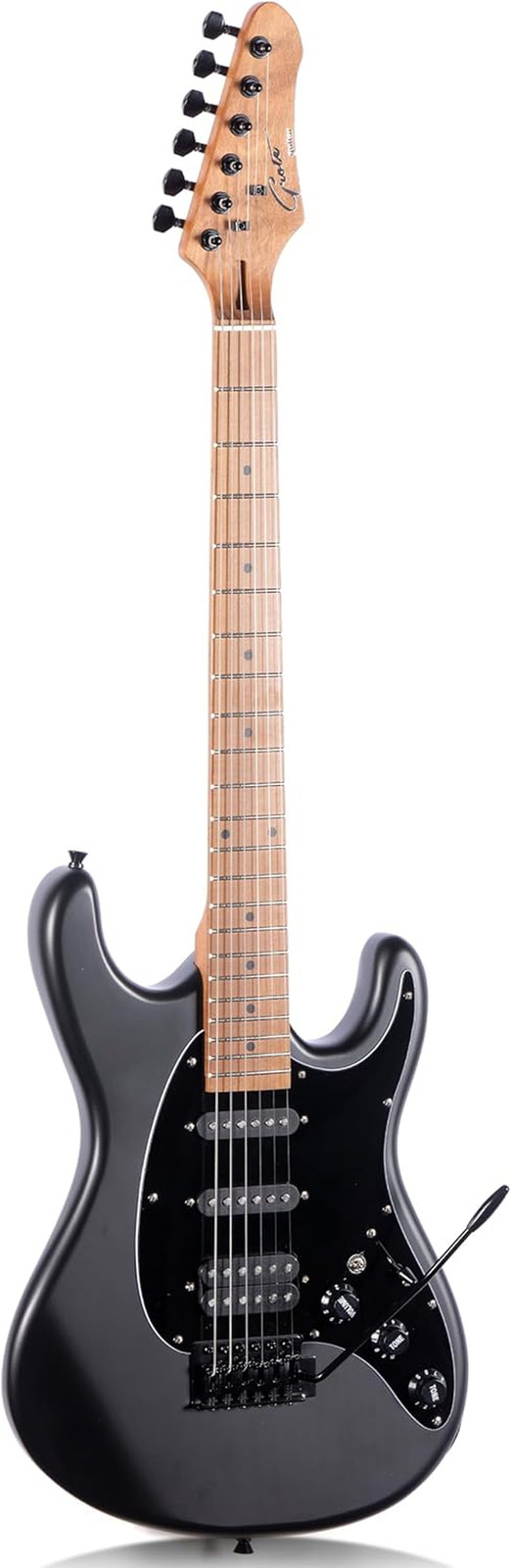 Grote Modern GST Electric Guitar Solid Body for Beginners Ebony Maple Neck