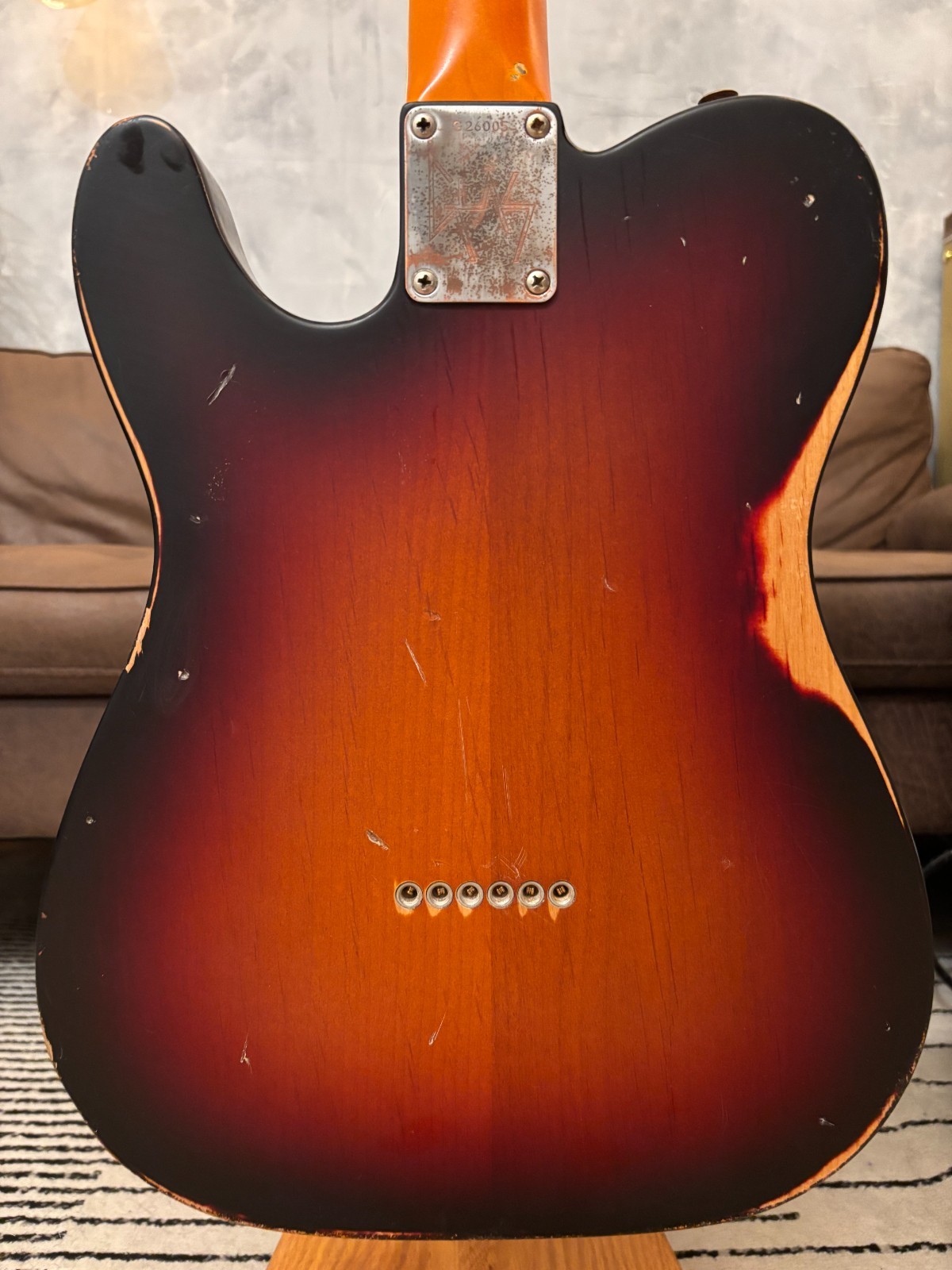 Fender Telecaster 1963 Glas Custom 3-Tone Sunburst Relic 7.8lbs w/ Fender Tweed
