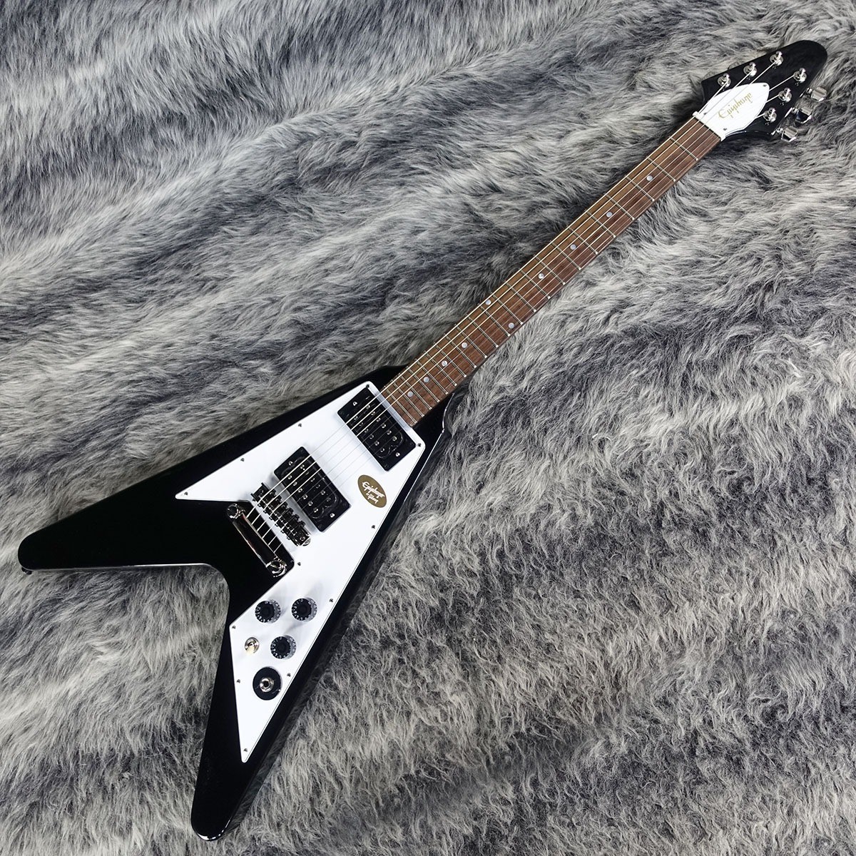 Epiphone Inspired by Gibson Kirk Hammett 1979 Flying V Ebony w/Hard Case New