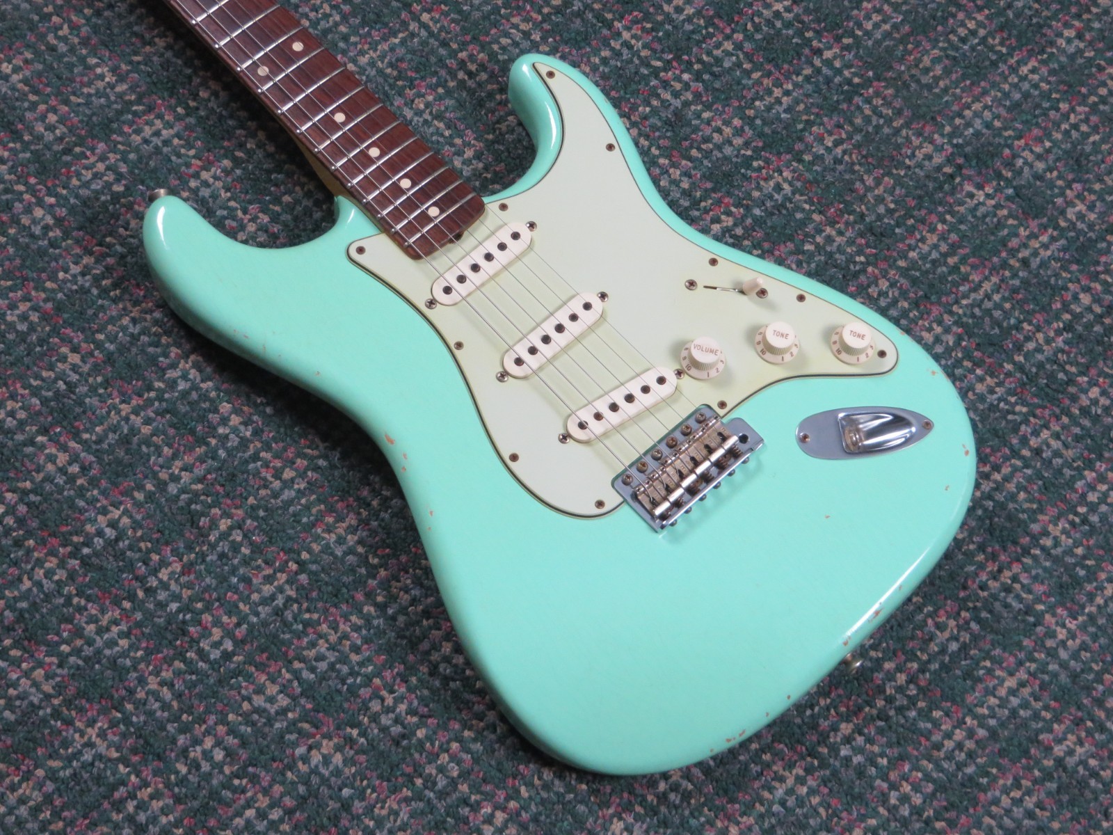 2012 Fender Custom Shop 1960 Stratocaster Relic Surf Green w/Matching Headstock!
