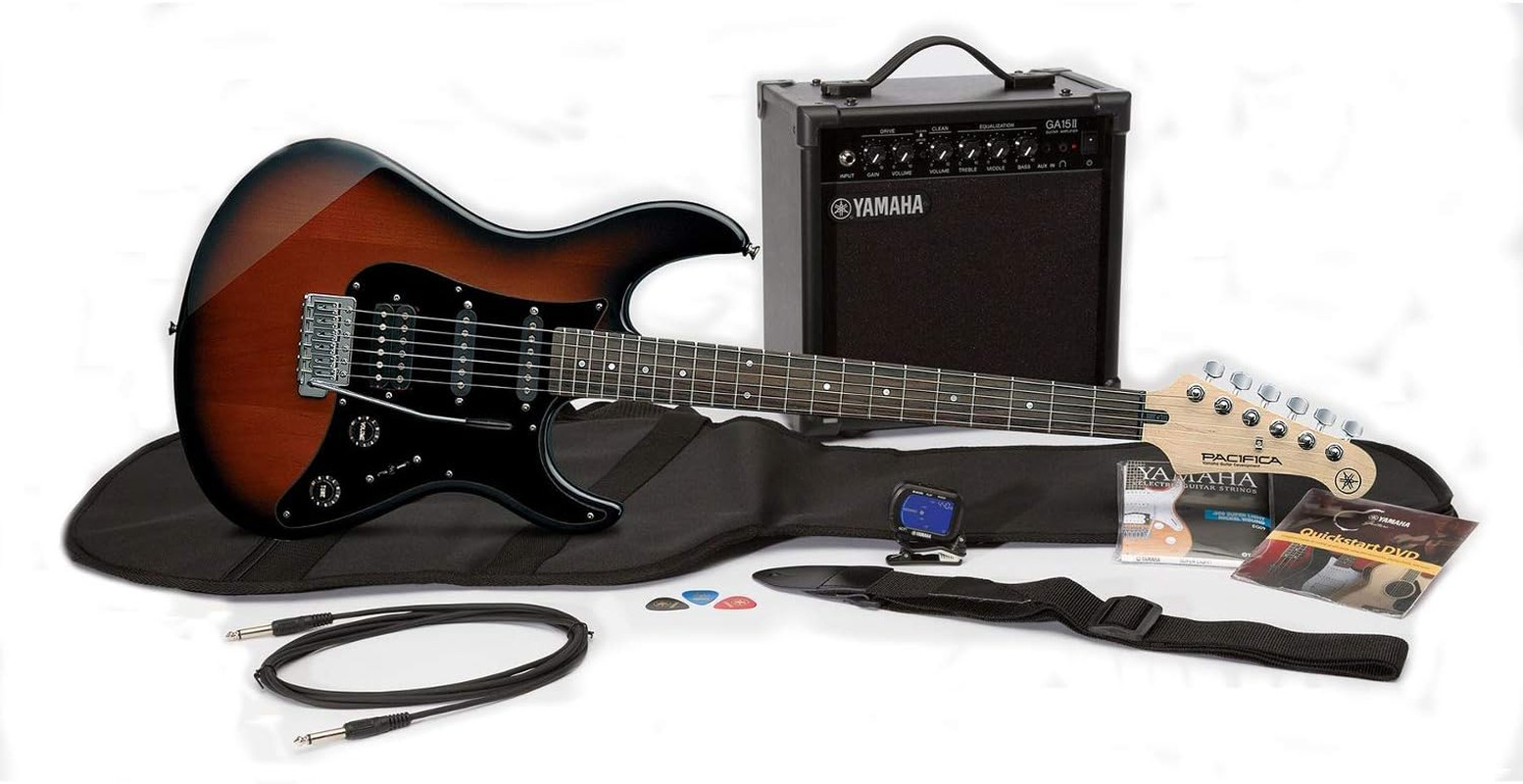 Yamaha GigMaker EG Electric Guitar Pack Old Violin Sunburst w A/mp & Accessories