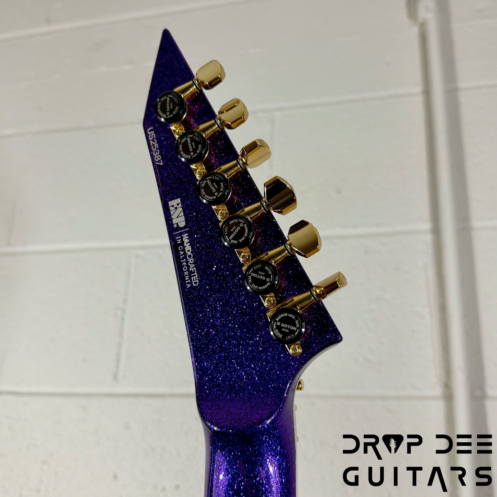 ESP USA V-II FR Electric Guitar w/ Case – Purple Sparkle