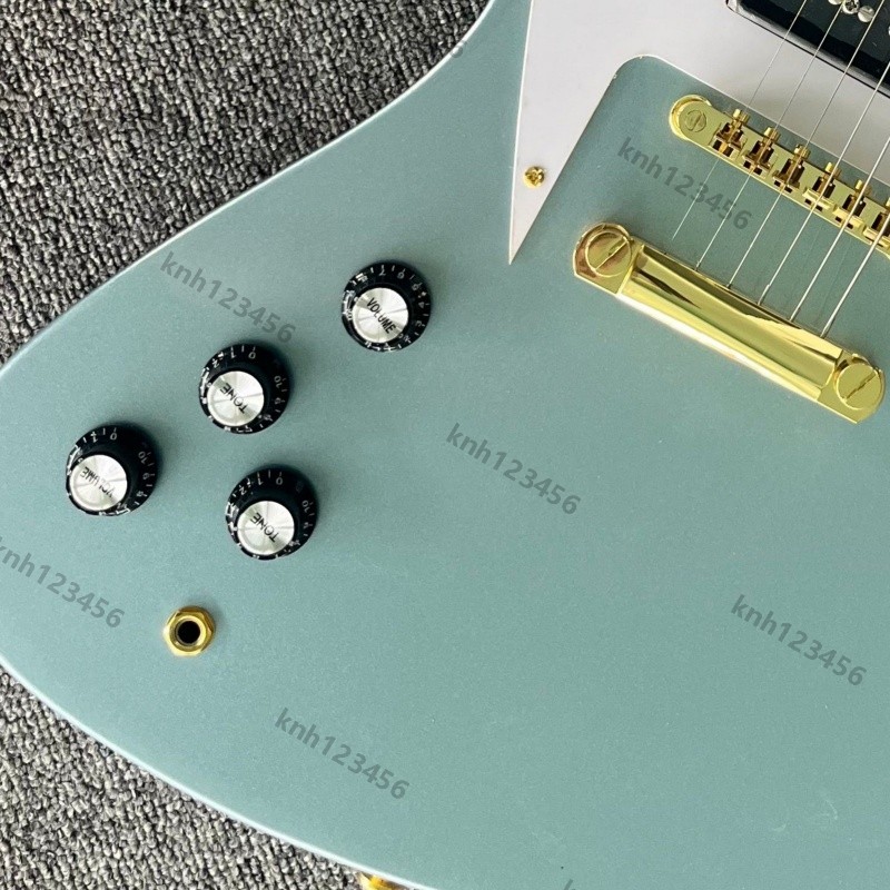 Left-Handed Electric Guitar Blue 3 P90s Pickups Stainless Rounded Fret Edge