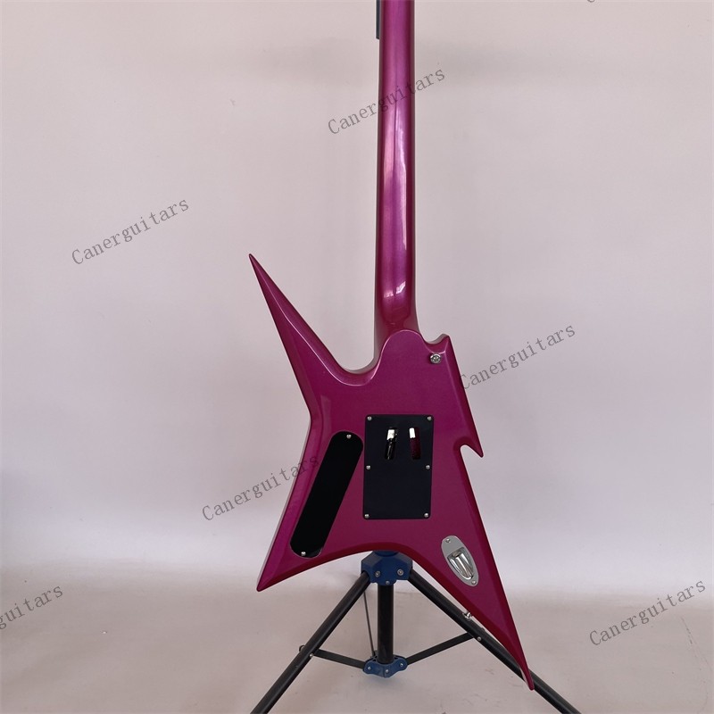 Solid Electric Guitar Stainless Rounded Fret EdgeFR Bridge Bright Pink From US