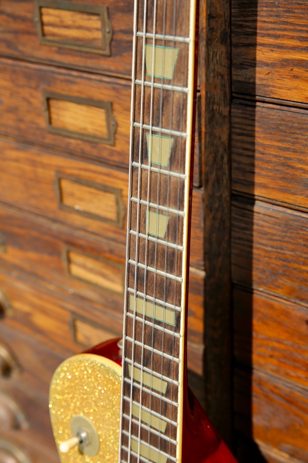 Vintage Electric Guitar gold metal flake sparkle custom Japan 6 String 60s 70s