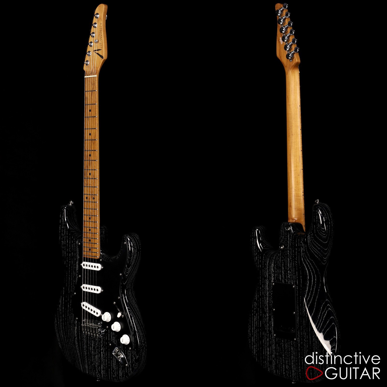 NEW TOM ANDERSON GUITARWORKS ICON CLASSIC – BLACK W/ WHITE DOG HAIR
