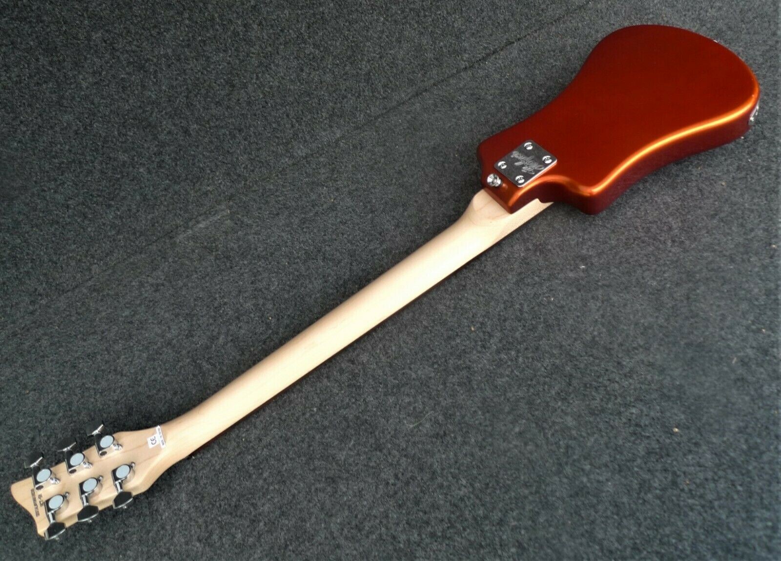 HOFNER HCT-SH-MO SHORTY TRAVEL Electric Guitar METALIC ORANGE with Gig Bag