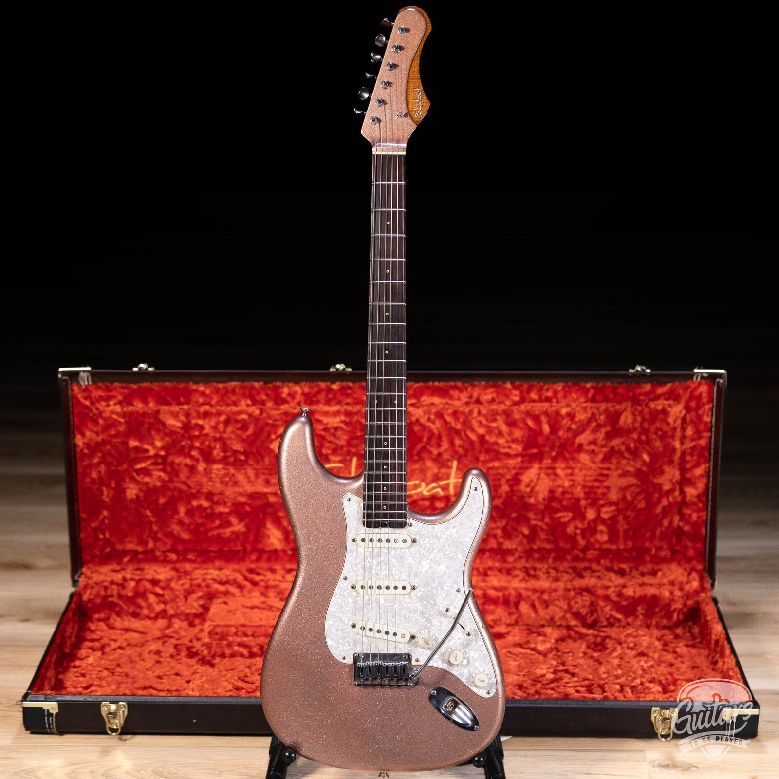 Shabat Lynx SSS Alder S-Style w/ Rosewood & Lollar ’64s – Aged Champagne Sparkle