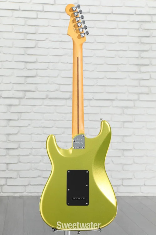 Fender American Ultra II Stratocaster HSS Electric Guitar – Solar Flare, Ebony