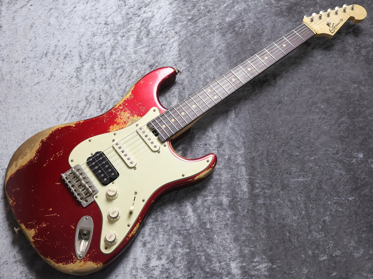 Luxxtone Choppa S Alder Old Candy Apple Red Used Heavy Aged Guitar