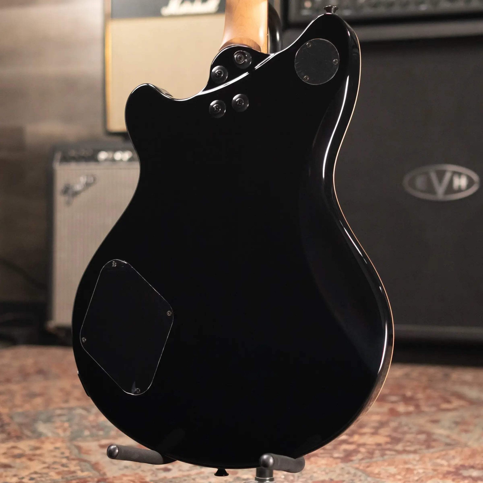 EVH SA-126 Standard Semi-Hollow Electric Guitar – Piano Black