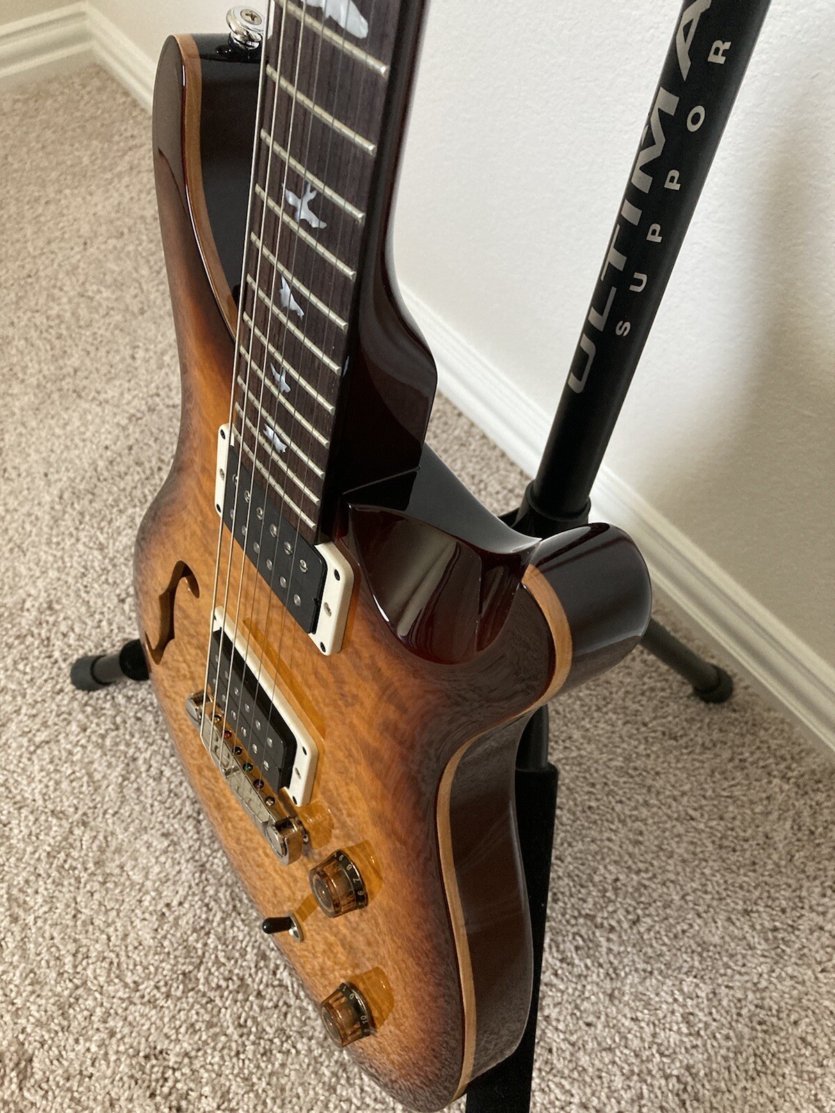 PRS SE Custom 22 Semi-Hollow Quilt Top Limited Run Electric Guitar 57/08s Gigbag
