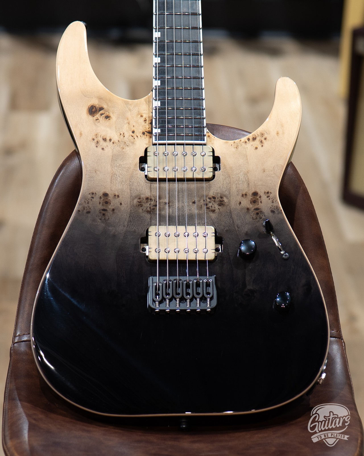 ESP E-II M-II HT Neck Thru Guitar w/ Case – Black Natural Fade (B-stock)