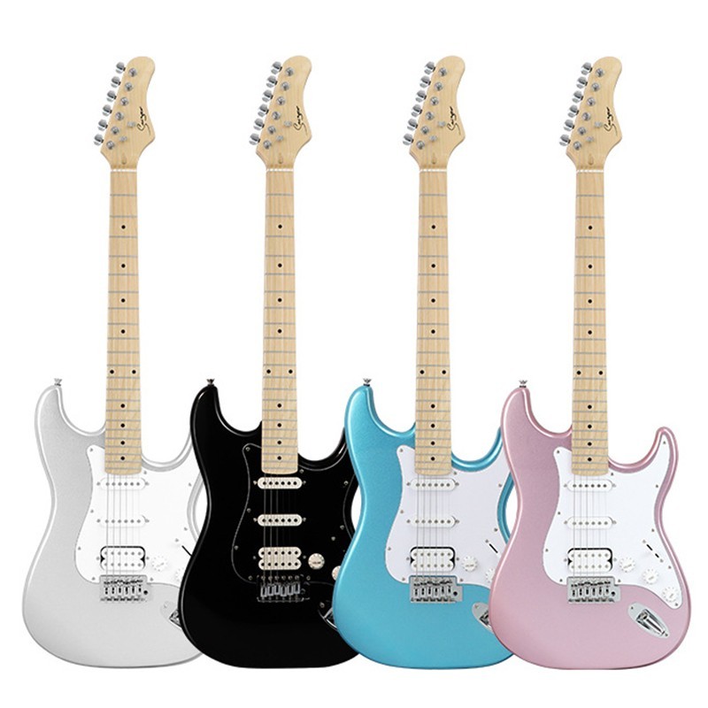 22-Fret Electric Guitar Alder Wood Body High Gloss Finish Adult Practice Guitar
