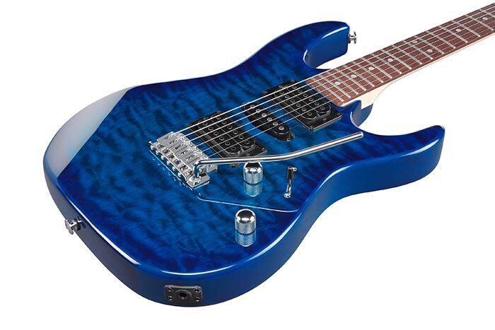 Ibanez GRX70QA RG GIO Series 6-String Electric Guitar – Transparent Blue Burst