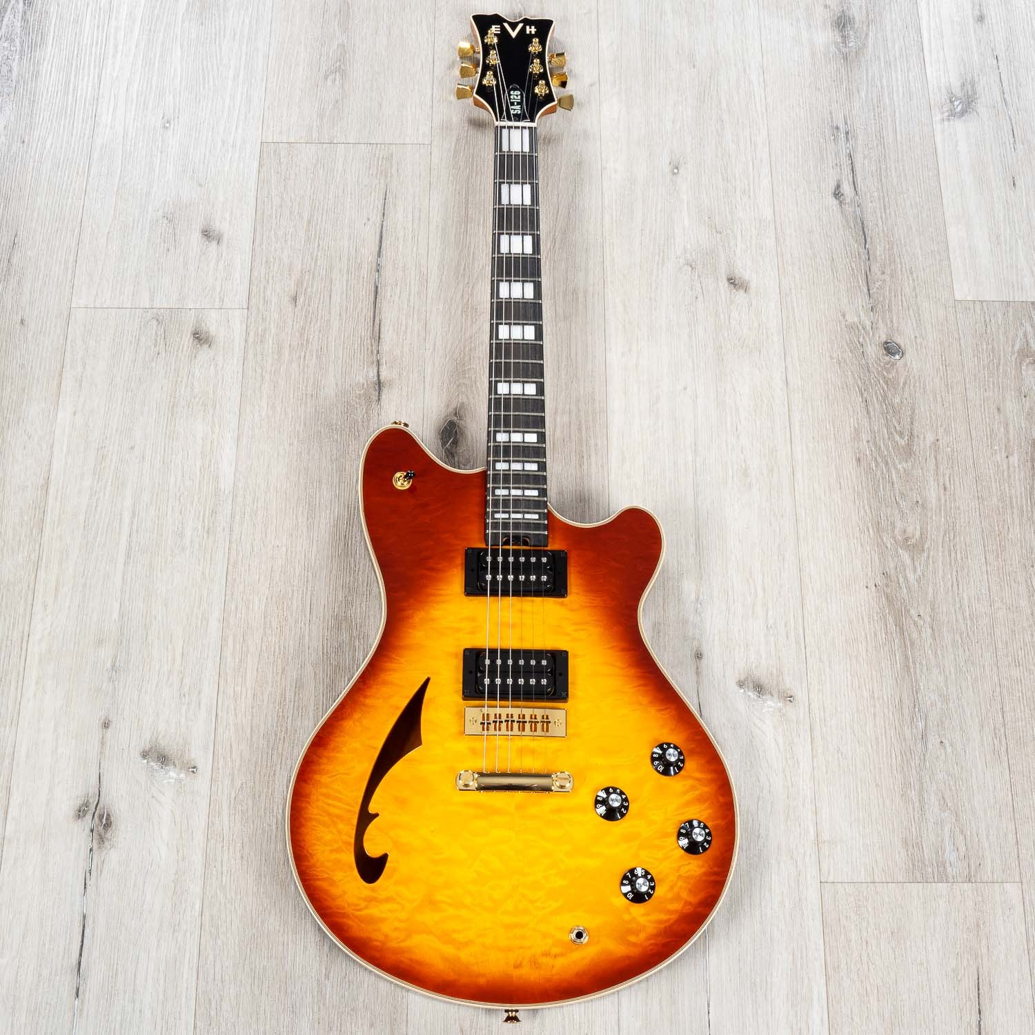 Mint EVH SA-126 Special QM Guitar, Ebony Fretboard, Tobacco Burst