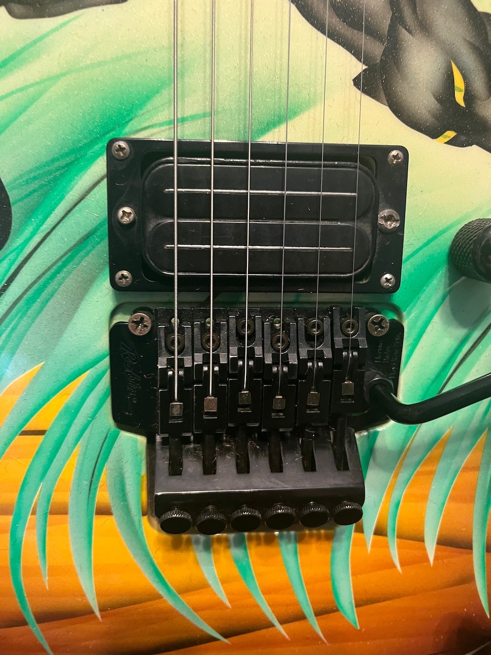 1989 Robin Raider Custom Guitar-Panther Graphic-Reverse Headstock W/Case