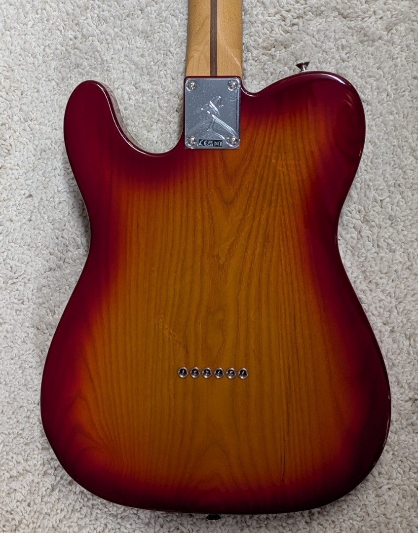 Fender Player II Telecaster guitar, Rosewood Fingerboard, Aged Cherry Burst