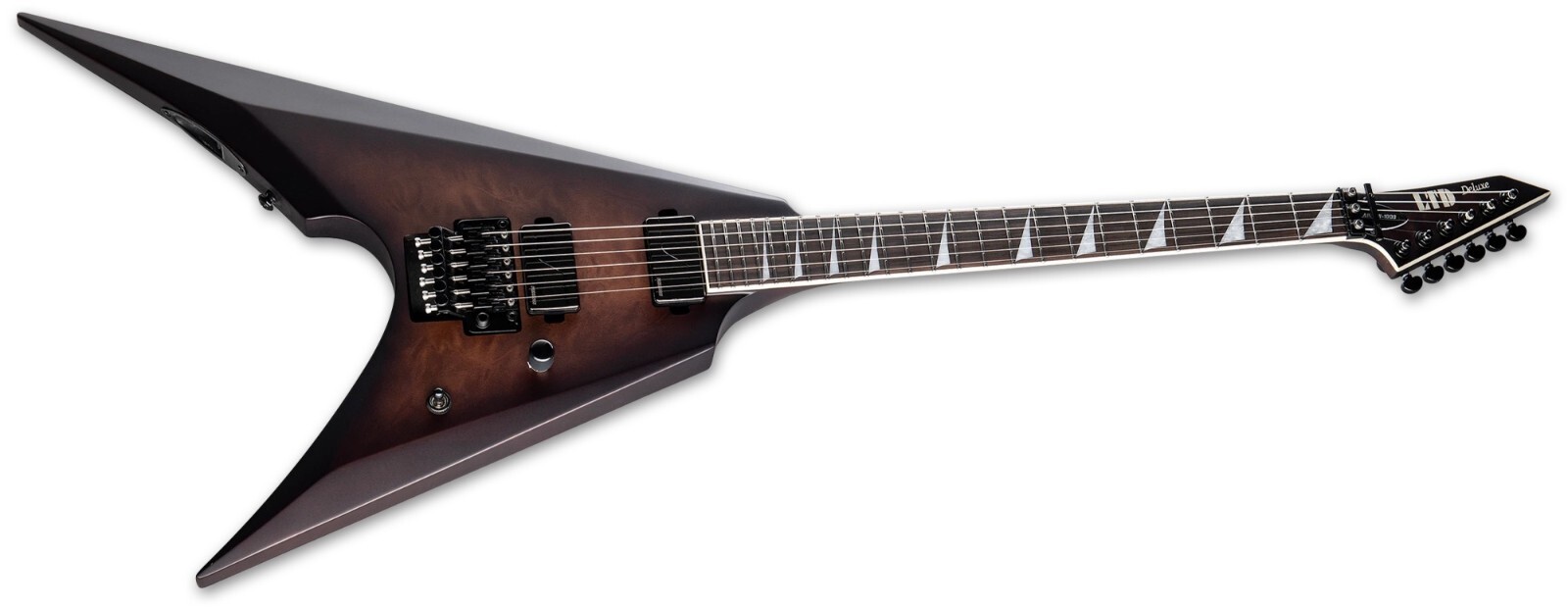 ESP LTD Arrow-1000 Guitar Quilted Maple Dark Brown Sunburst Satin B-STOCK