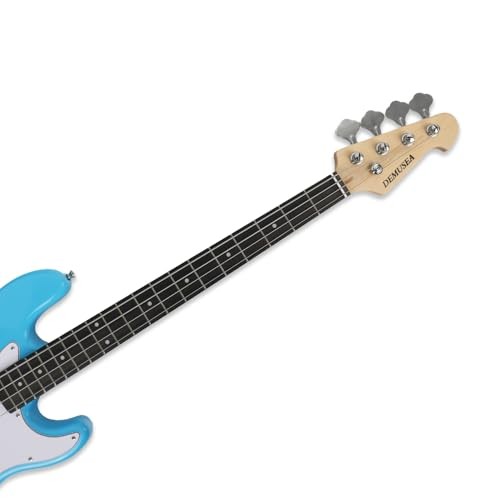 electric P bass guitar full size standard 4string glossy 34inch scale blue