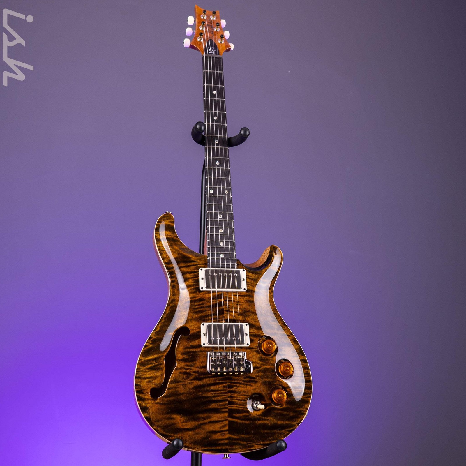 PRS DGT Semi-Hollow Tiger Eye Moon Inlays