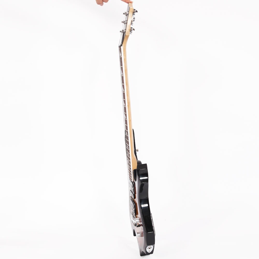 Glarry Flame Shape Electric Guitar with AMP Sound HSH Pickups Novice Guitar