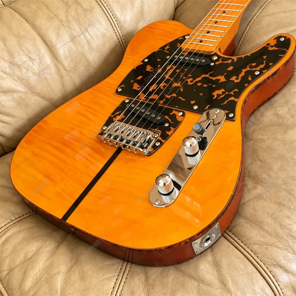 Mad Cat Solid Electric Guitar Stainless Fret Maple Neck Orange Fast Shipping