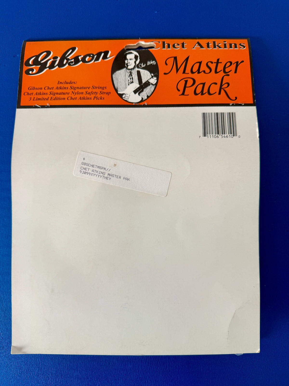 Vintage Gibson Chet Atkins Master Pack Guitar Strings Picks Strap NOS Sealed