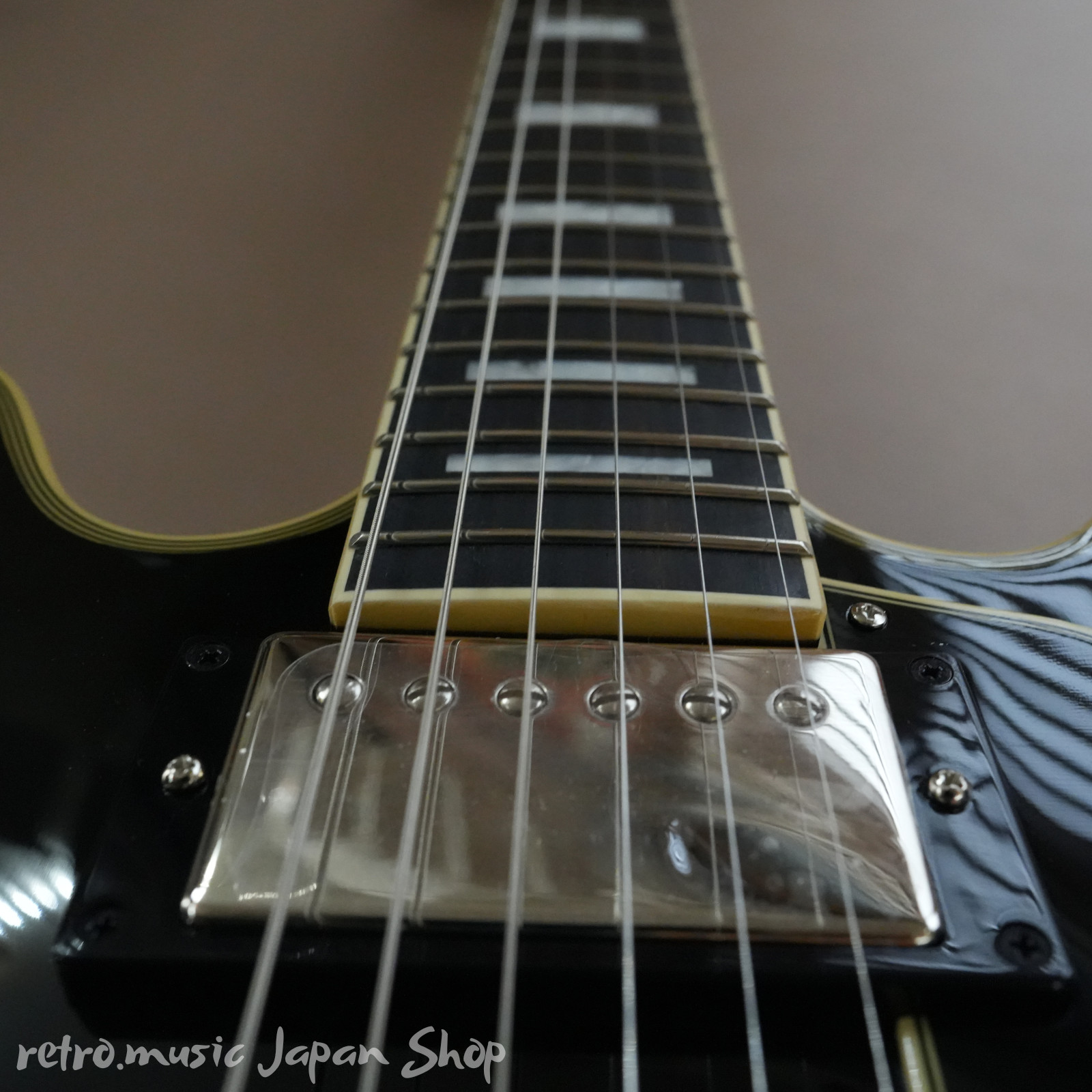 Epiphone Shinichi Ubukata ES-355 Custom Bigsby ver.02 Ebony Black with Hard Case