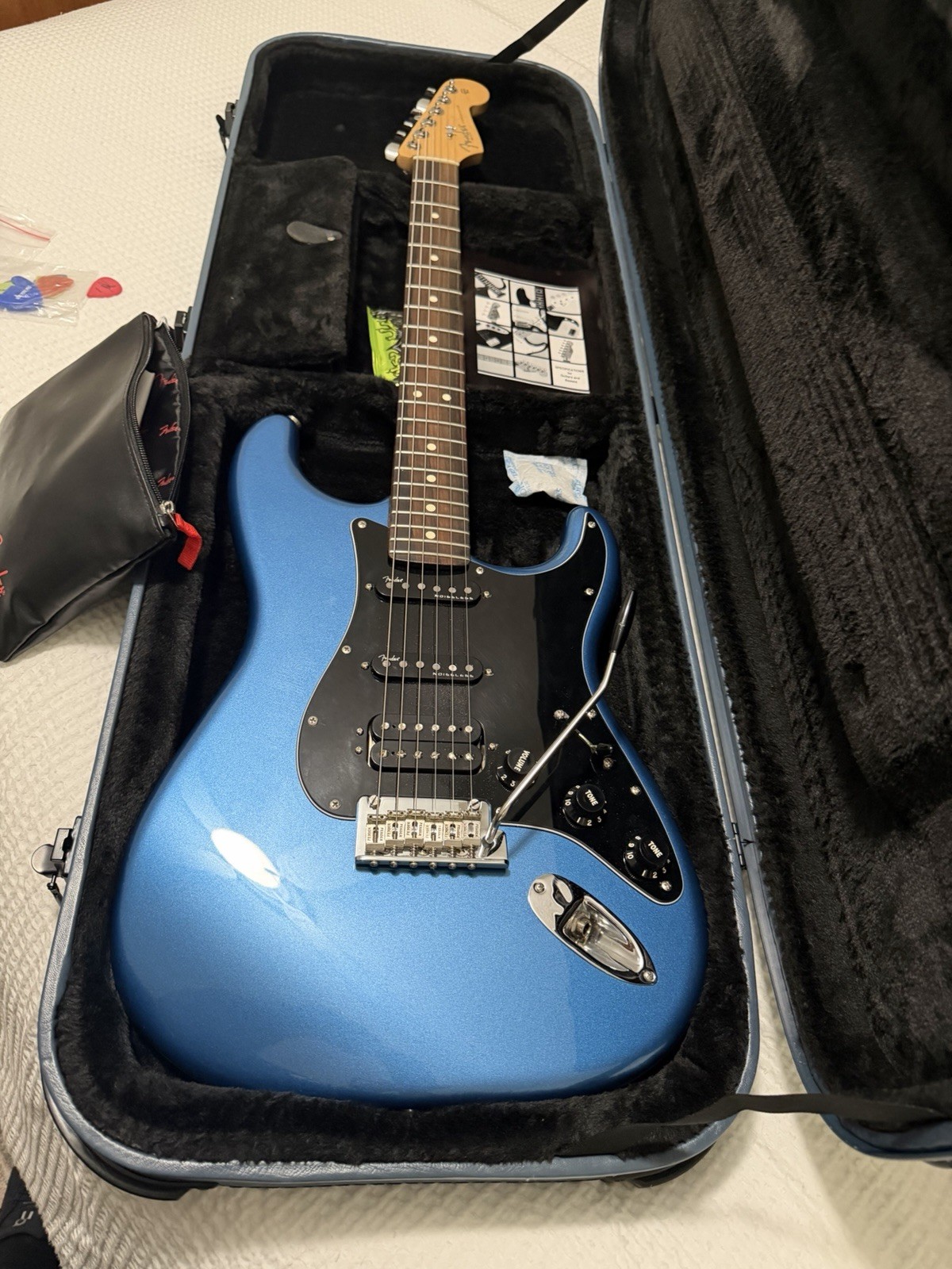 Fender American HSS Stratocaster Lake Placid blue -Upgraded & with HSC!!!