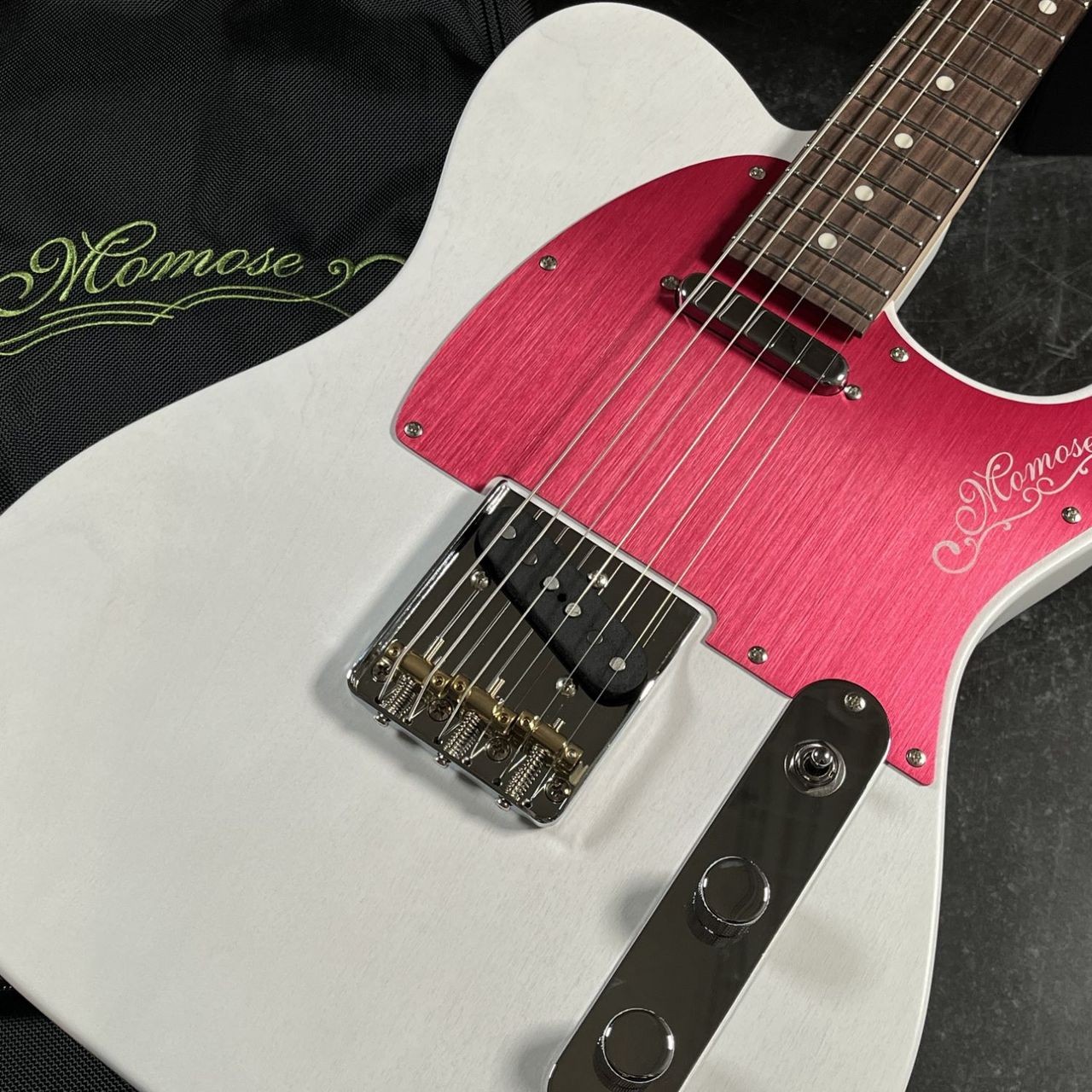 Momose MT1-ADZ-RD/R Custom Electric Guitar Aluminum Pickguard 3.31kg Used